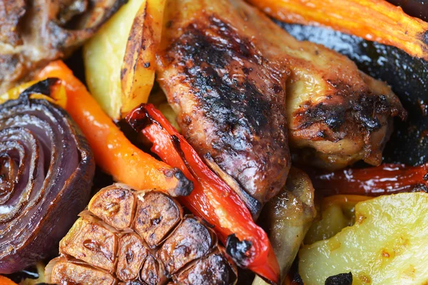 Verduras y pollo — Foto de Stock