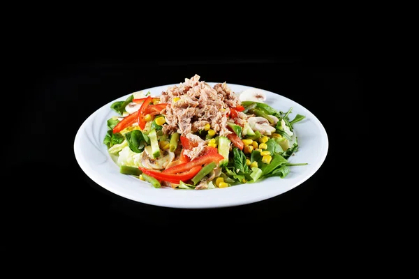 Fresh chopped tuna salad — Stock Photo, Image