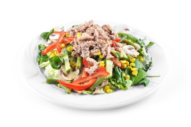taze doğranmış ton balıklı salata
