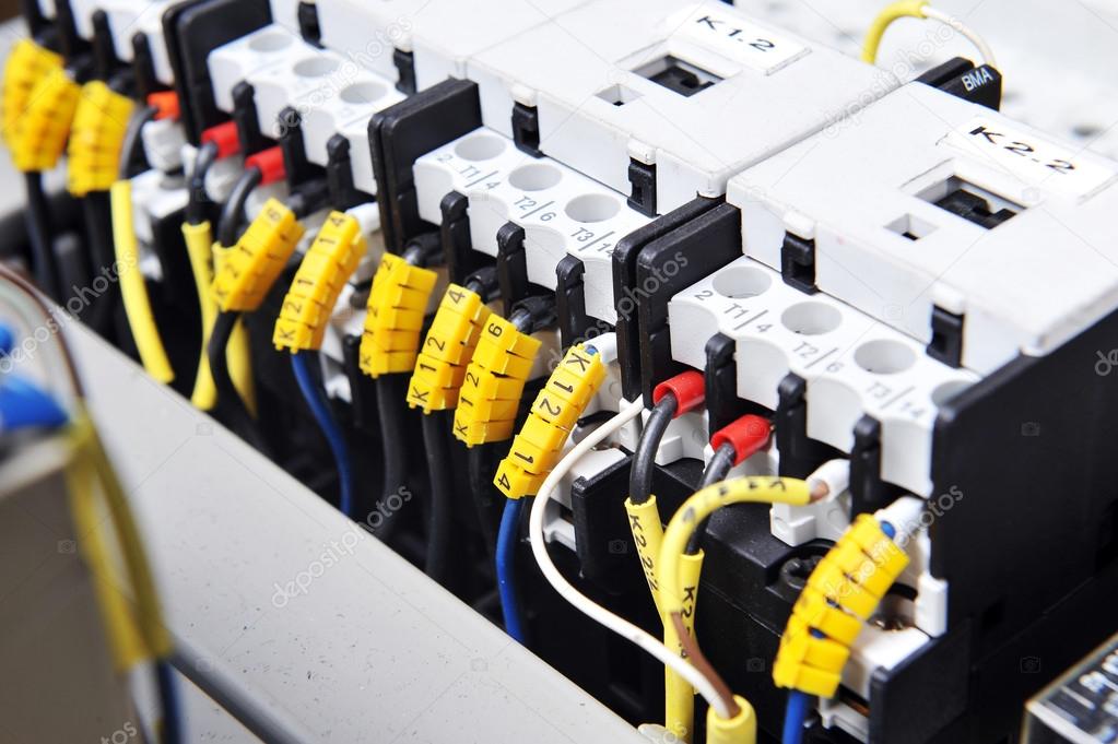 Panel with electrical equipment Stock Photo by ©Taden1 41037981