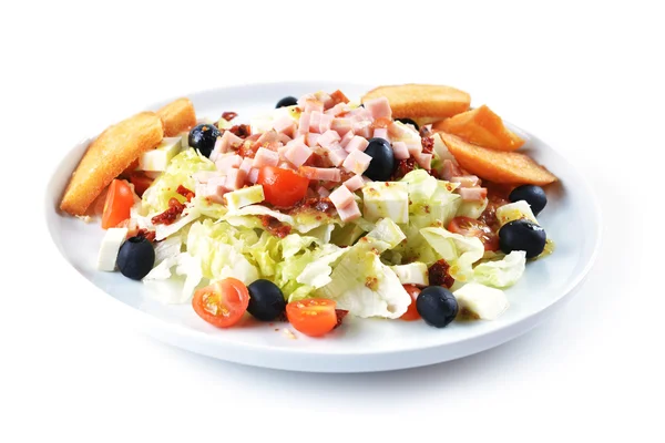 Färsk hackad skinka sallad — Stockfoto