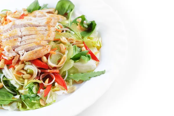 Salad of fried chicken — Stock Photo, Image