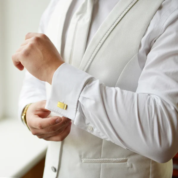 Man 's cufflinks — стоковое фото