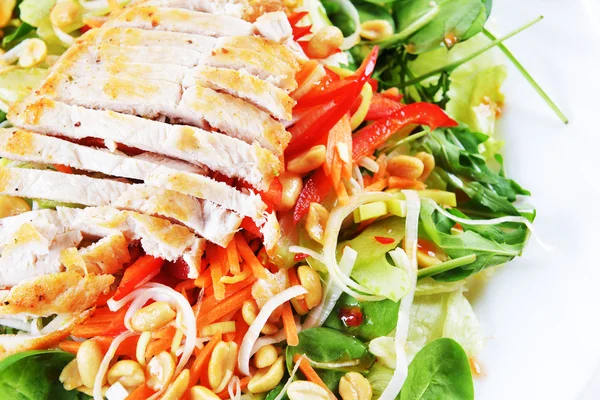 Salad of fried chicken — Stock Photo, Image