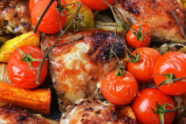 Verduras y pollo — Foto de Stock