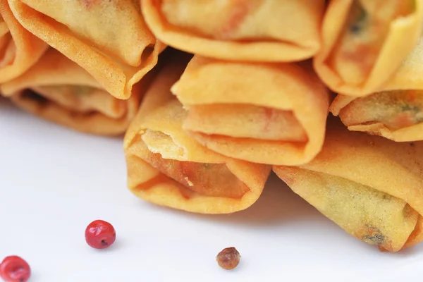 Pancakes with a meat — Stock Photo, Image