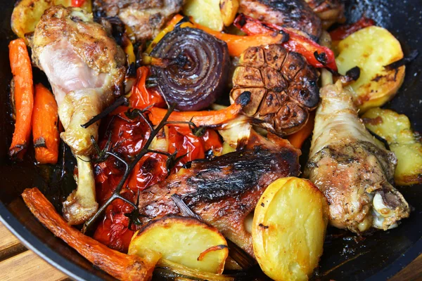 Verduras y pollo — Foto de Stock