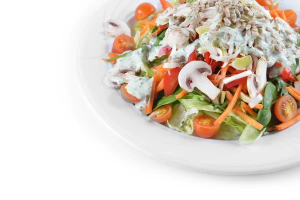 Champinjoner, sallad — Stockfoto