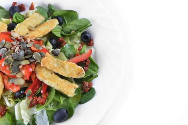 Fresh spinach salad — Stock Photo, Image