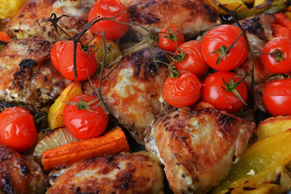 Verduras y pollo — Foto de Stock