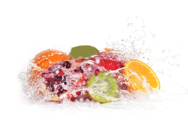 Kivi, portakal, nar ve limon dilimleri — Stok fotoğraf