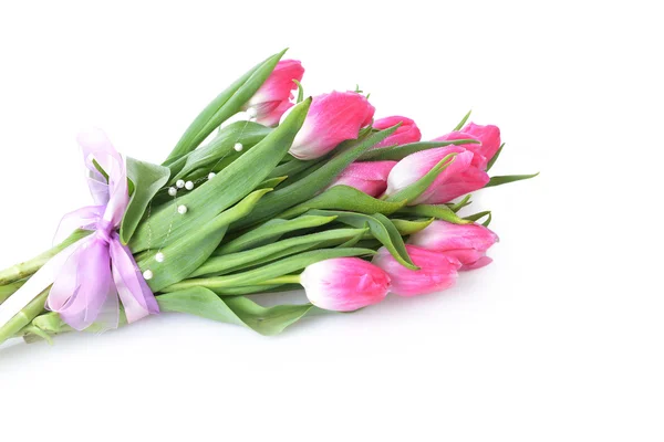 Boeket roze tulpen — Stockfoto