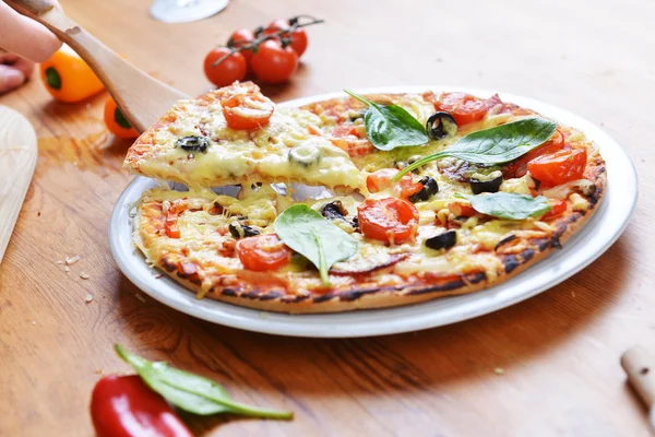 Baked pizza — Stock Photo, Image