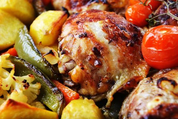 Verduras y pollo — Foto de Stock