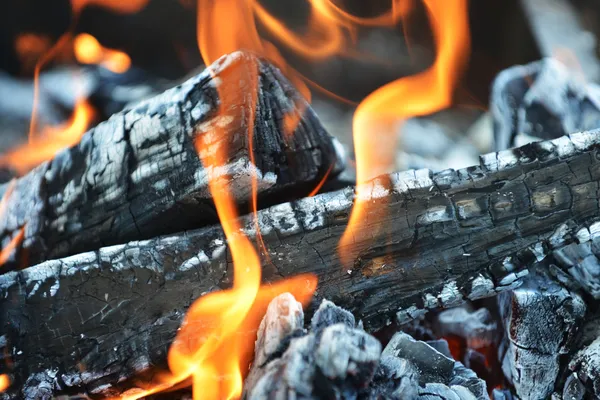 Burning down fire — Stock Photo, Image