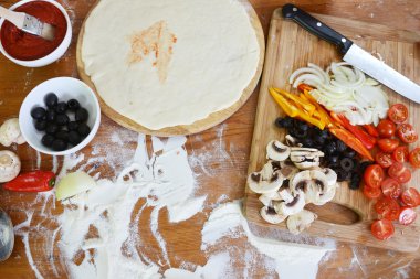 lezzetli pizza hamur