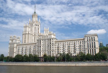 Stalinist konut ev cephe Moskova Rusya