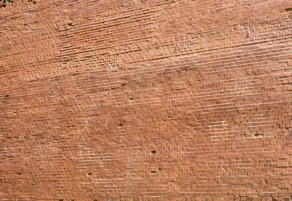 Stara cegła czerwony na ścianie jako tło zbliżenie — Zdjęcie stockowe