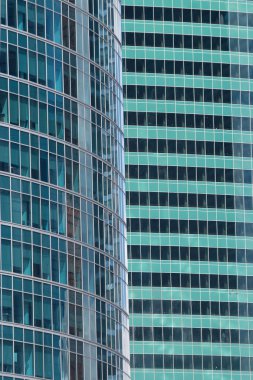 Açık görüş ayna ofis duvar clouseup