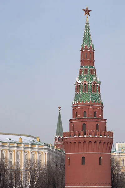 Moscow kremlin torens winter weergave — Stockfoto