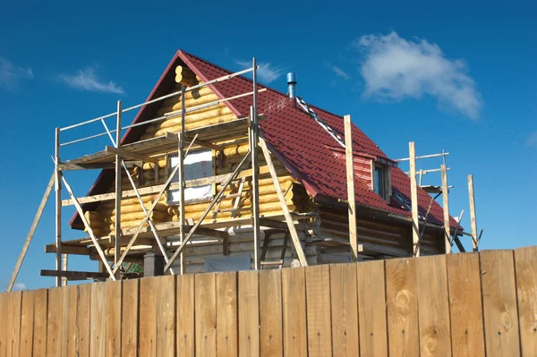 Landsbygden trähus konstruktion — Stockfoto