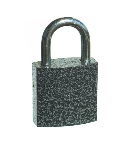 Metalen lock geïsoleerd op wit — Stockfoto