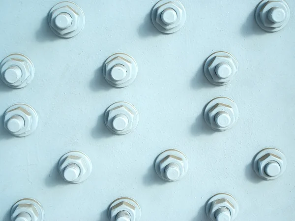 Many bolts with screw-nuts closeup — Stock Photo, Image