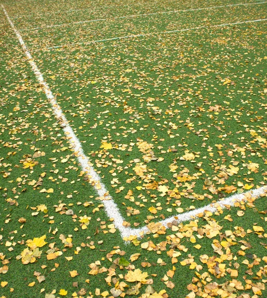 Sportplatz im Herbst unter freiem Himmel — Stockfoto