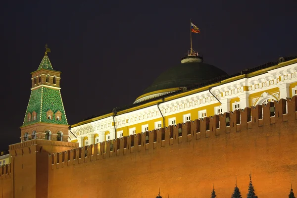 Kremlin toren en bakstenen muur — Stockfoto