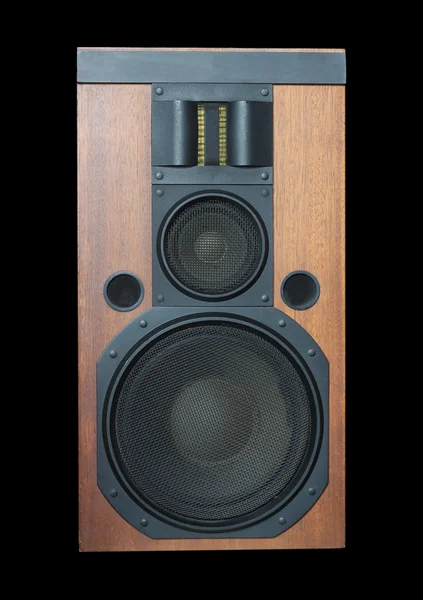 Sistema di altoparlanti Hi-Fi Loud isolato su nero — Foto Stock