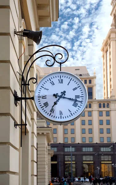 Landscape with clocks on front and clouds at far — Stock Photo, Image