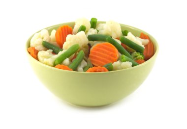 groenten in kom geïsoleerd close-up