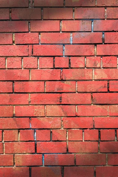 Red bricks wall as background front view closeup vertical — Stock Photo, Image