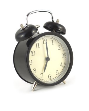 Alarm saati beyaz arkaplanda izole edildi