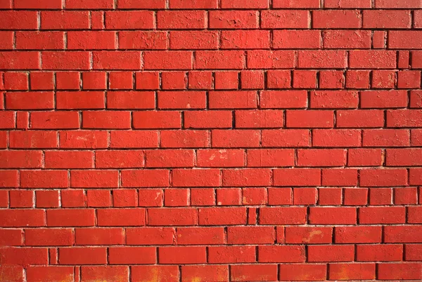 Arkaplan olarak kırmızı tuğla duvar — Stok fotoğraf