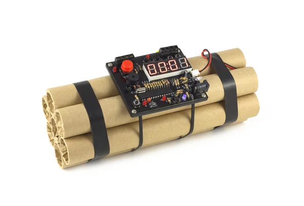 bomba üzerinde beyaz izole