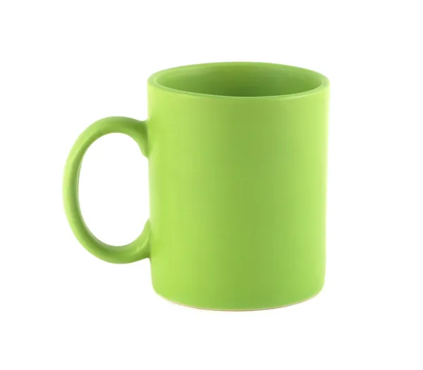 Leere grüne Tasse isoliert — Stockfoto
