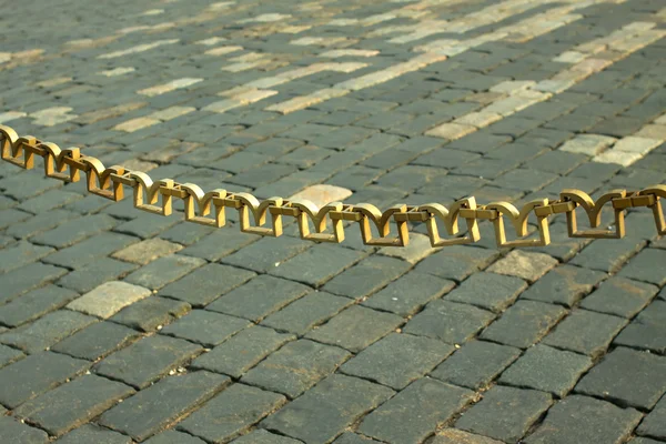 莫斯科红场上的装饰链围栏 — 图库照片