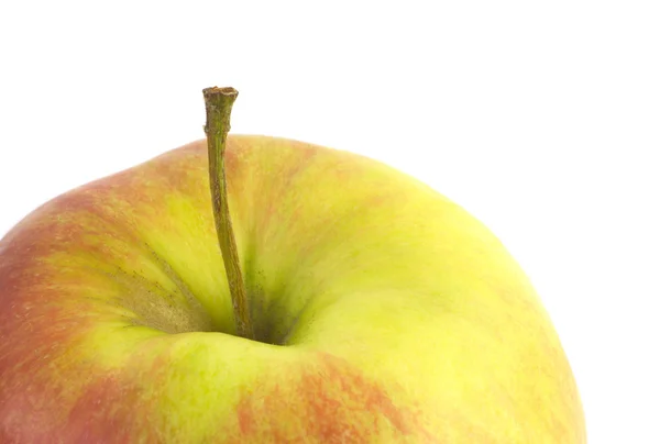 Ripe apple fragment isolated closeup — Stock Photo, Image