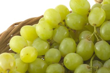 üzüm demet izole kapatmak-yukarıya hasır sepet