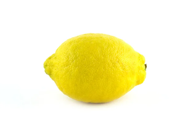 Olgun sarı limon izole kapatmak — Stok fotoğraf