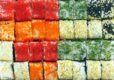 Arka plan portre suşi rulo