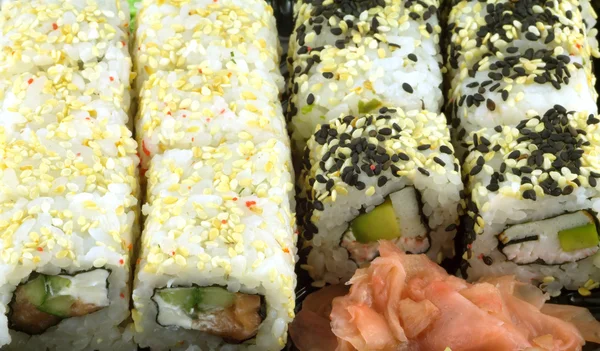 Sushi-Rollen Nahaufnahme — Stockfoto