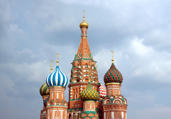 St. Basil's Cathedral on Red Square in Moscow Russia