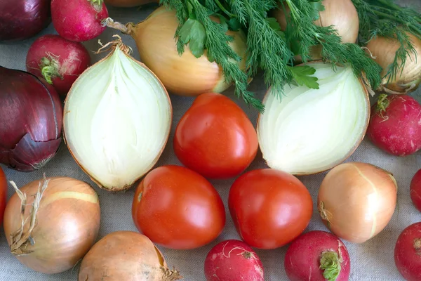 Lote de verduras maduras de cerca —  Fotos de Stock