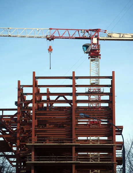 Attività di costruzione di edifici in corso — Foto Stock