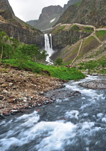 Chute d'eau Changbai, paysage sauvage Images De Stock Libres De Droits