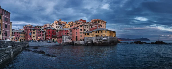 Panorama de Boccadasse, Italia Imagen De Stock