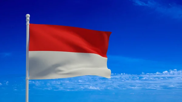 Bandera Nacional República Indonesia Ondeando Viento Renderizado Cgi —  Fotos de Stock