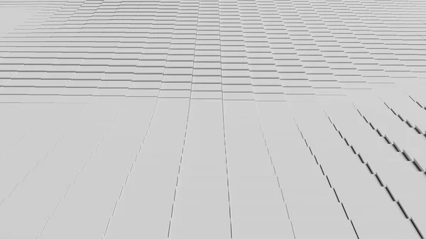Абстрактна Ілюстрація Переміщених Білих Квадратних Плиток Махають Візуалізація — стокове фото